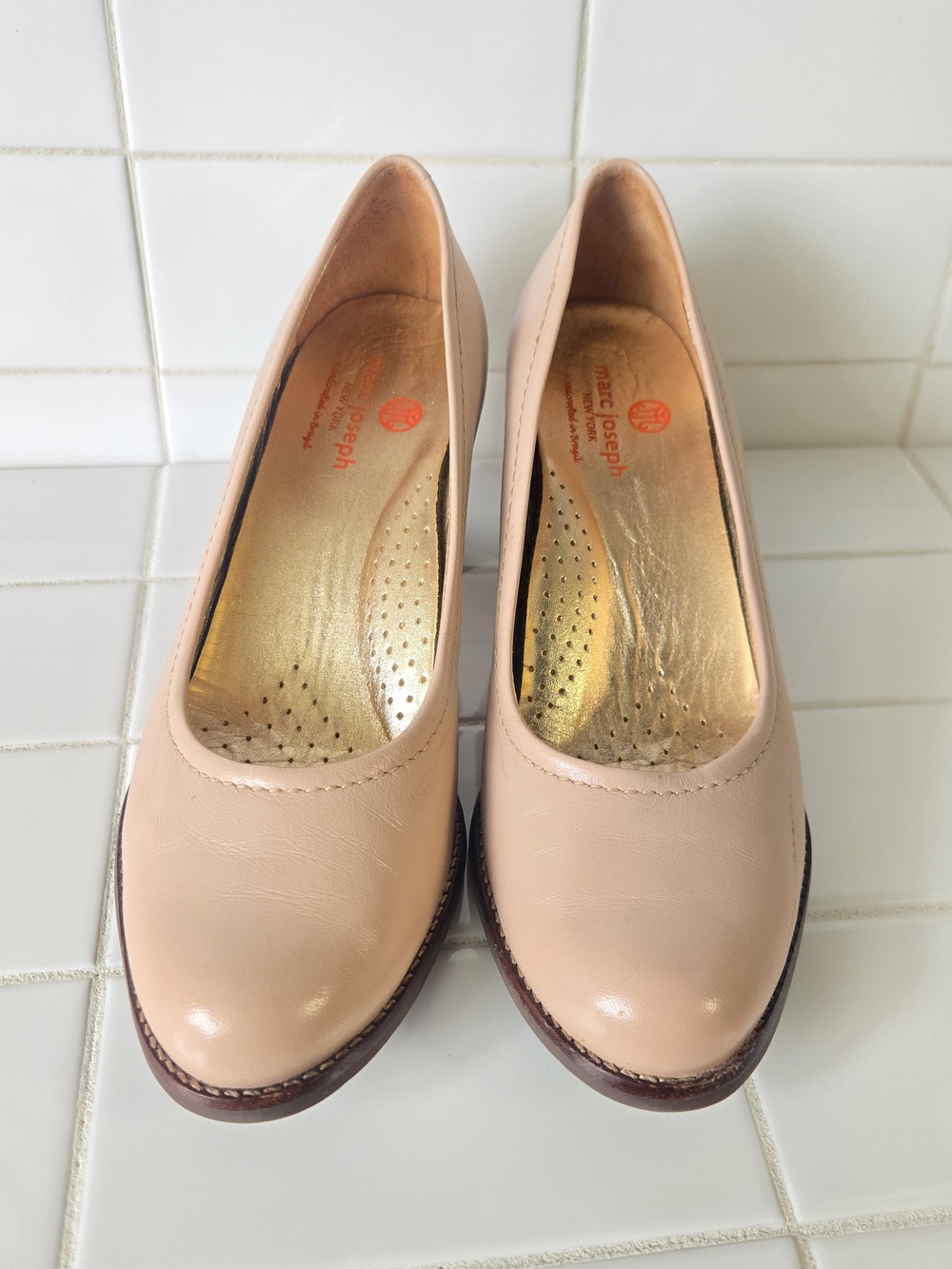 Marc Joseph New York Nyc Pump -nude Napa- Size 8 1/2 - Picture 3 of 11